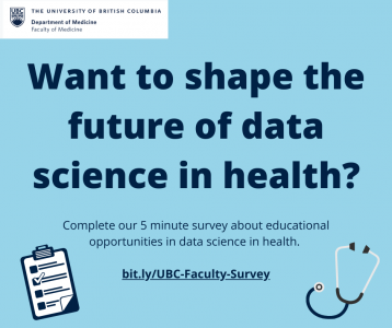 Data Science in Health: The UBC Department of Medicine needs your input!