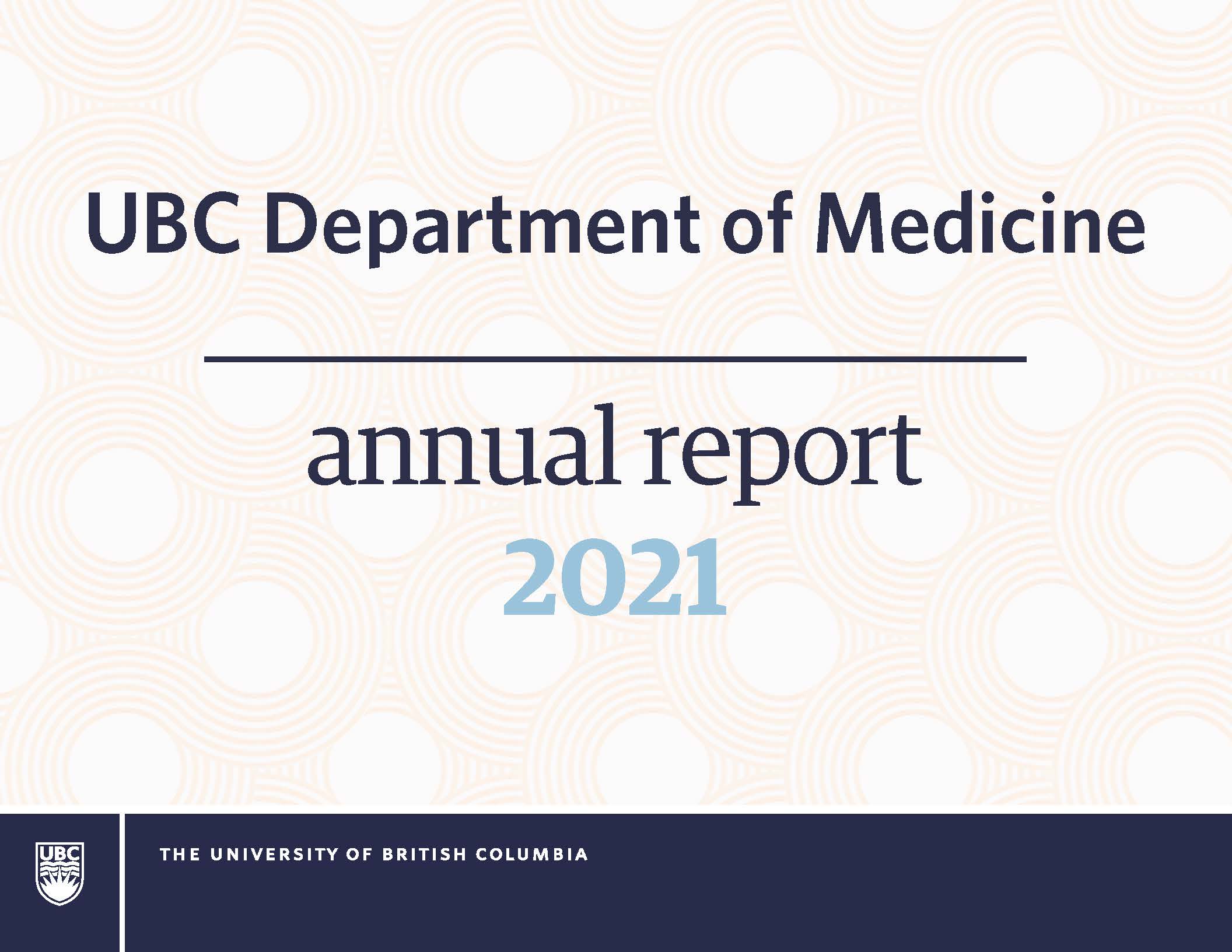 2021 UBC Department of Medicine Annual Report