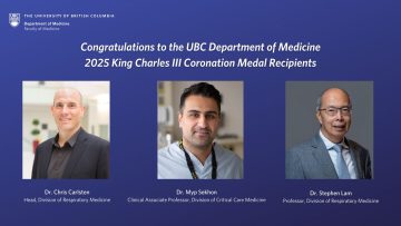 Three UBC Department of Medicine Faculty Awarded the King Charles III Coronation Medal