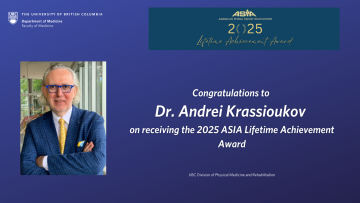 Dr. Andrei Krassioukov Receives 2025 ASIA Lifetime Achievement Award